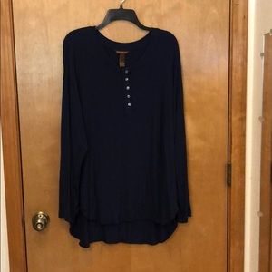 Bit & Bridle Hi Low Henley Top